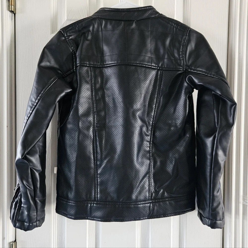 Moto Jacket, Vegan Leather Kids Sz 11/12 - Classic, Versatile, Edgy, Chic, EC
